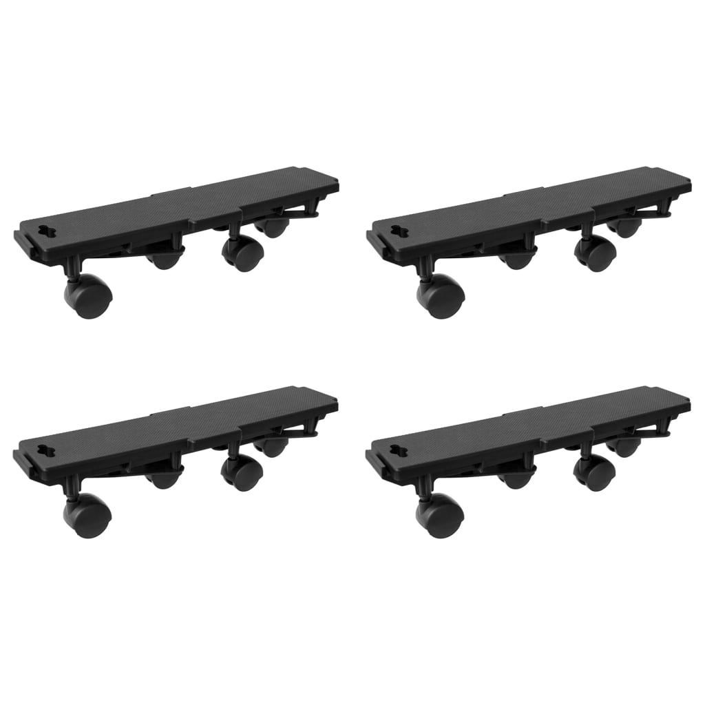 Vidaxl Moving Chiens avec 4 roues 4 ST 170 kg de polypropène noir