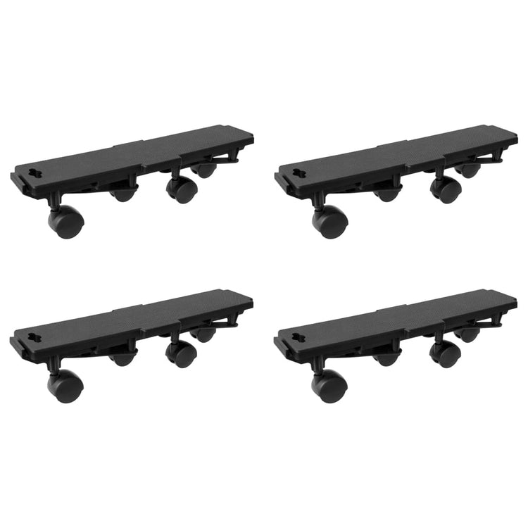 Vidaxl Moving Chiens avec 4 roues 4 ST 170 kg de polypropène noir