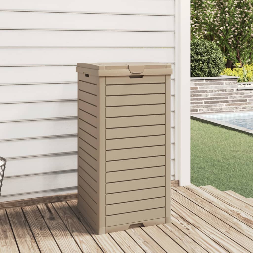 Vidaxl Garbage Can pour l'extérieur 41x41x86 cm en polypropène brun clair
