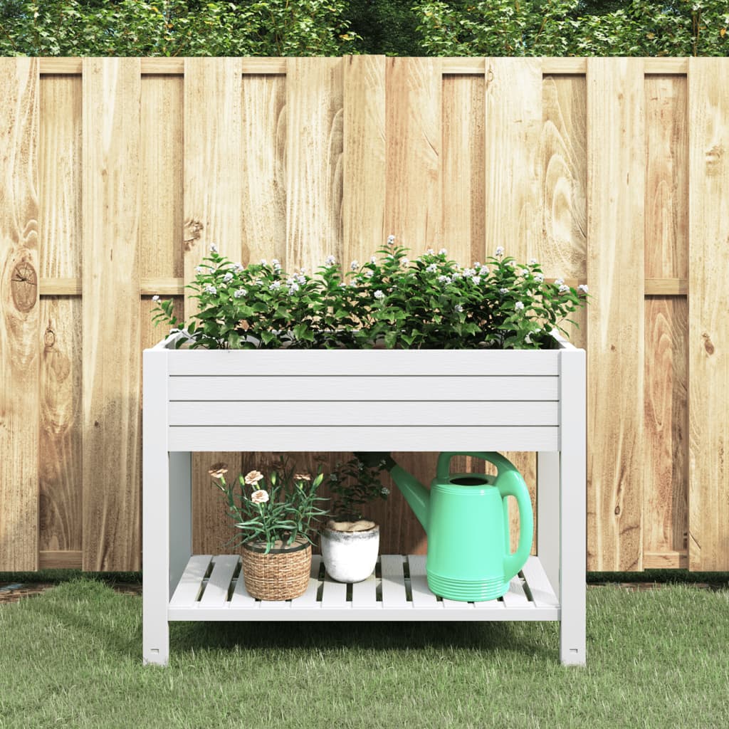 Vidaxl Planter élevé 110x45x79 cm en polypropène blanc