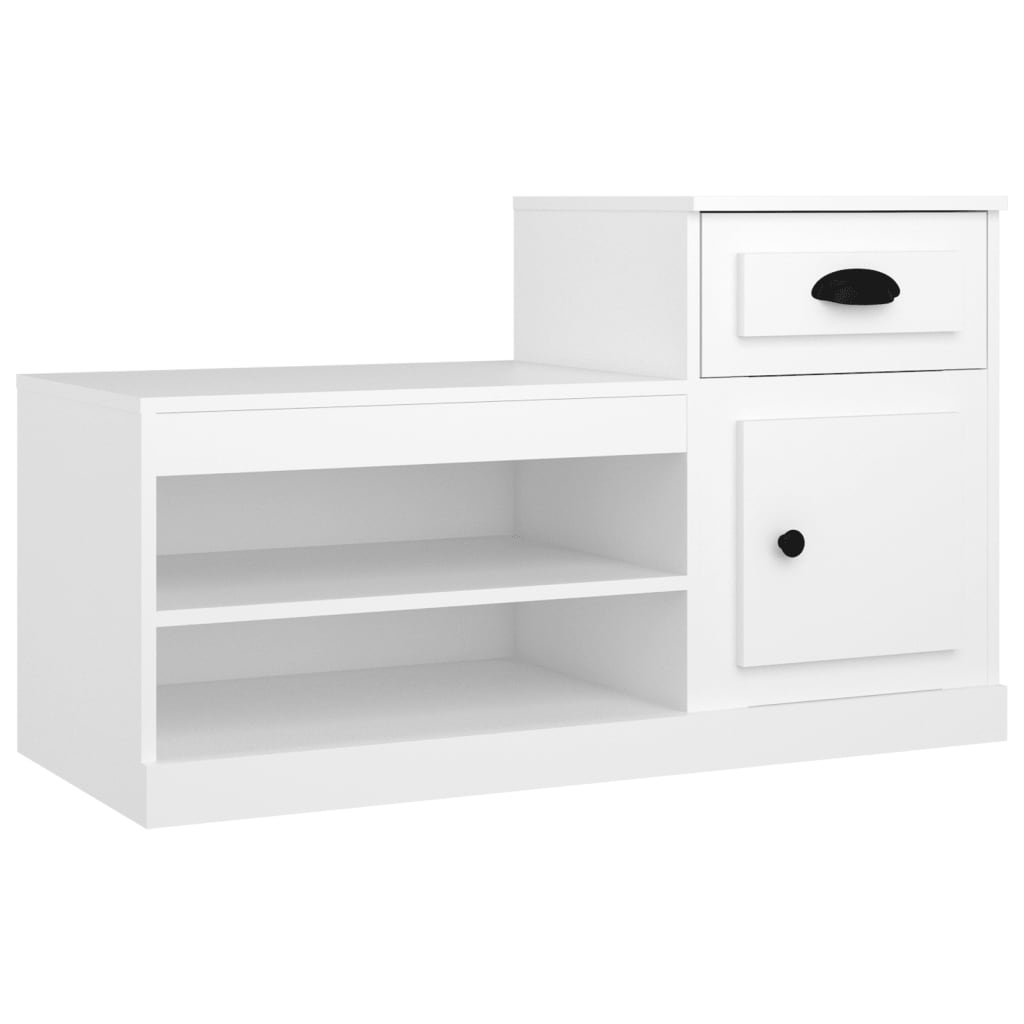 Armoire à chaussures Vidaxl 100x42x60 cm Bois de blanc