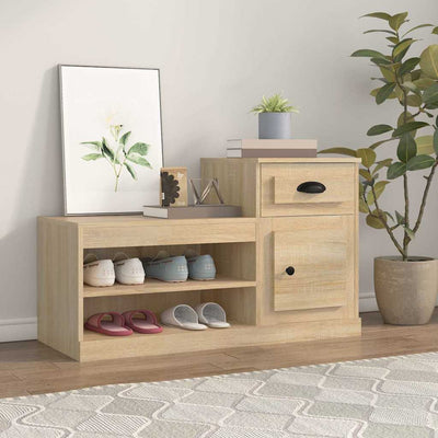 Armoire à chaussures vidaxl 100x42x60 cm en bois de bois de chêne sonoma coloré