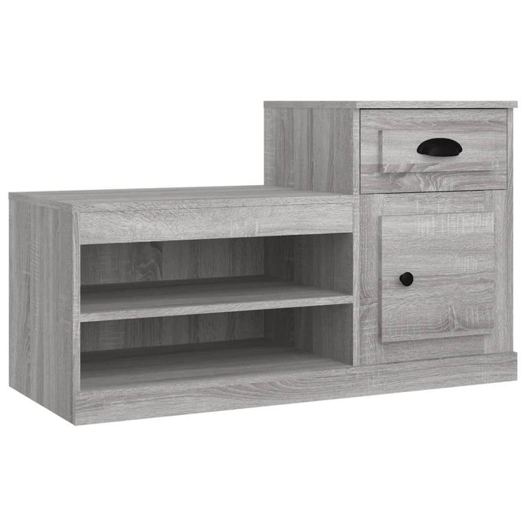 Armoire à chaussures Vidaxl 100x42x60 cm en bois de bois de chêne Gris sonoma