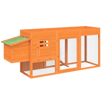 Vidaxl Poulet Coop 204x50x84 cm Pine solide brun