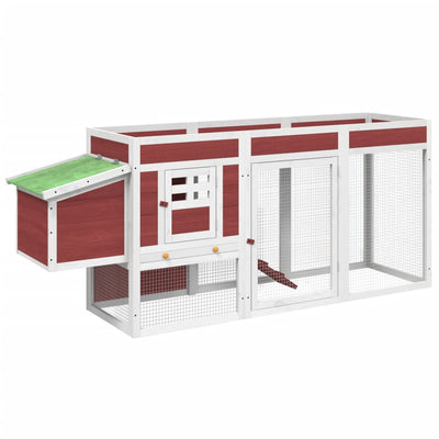 Vidaxl Poulet Coop 204x50x84 cm Pine solide mokkakakleur