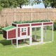 Vidaxl Poulet Coop 204x50x84 cm Pine solide mokkakakleur