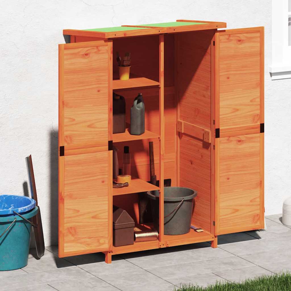 Vidaxl hangar de jardin 83x57x140 cm en pin massif brun