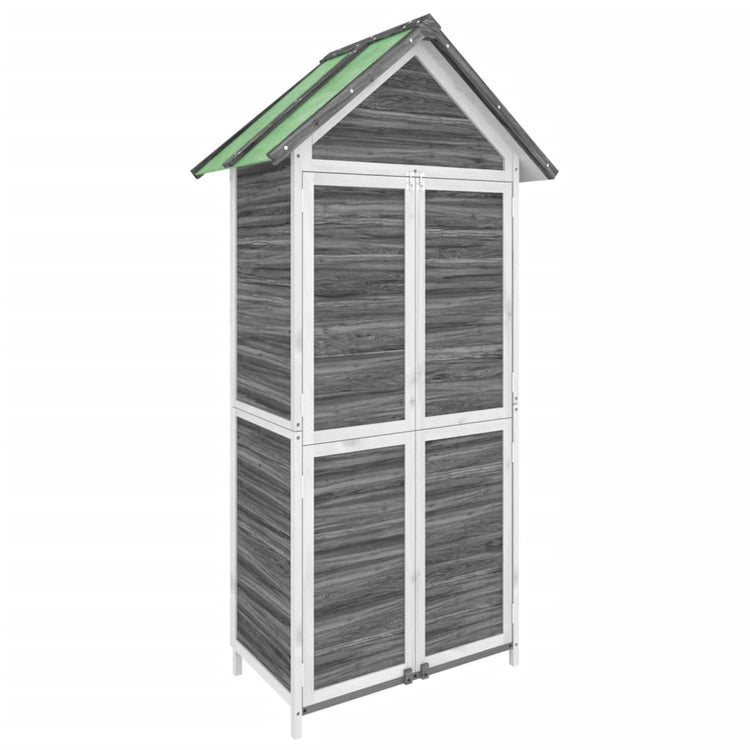 Vidaxl hangar de jardin 89x52.5x175 cm en pin massif gris