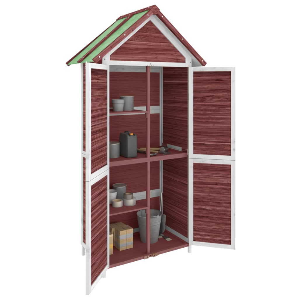 Vidaxl jardin hangar 89x52.5x175 cm mocha en pin massif -colore