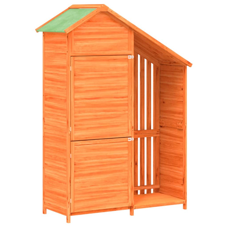 Vidaxl jardin hangar 120x53.5x170 cm pin solide brun