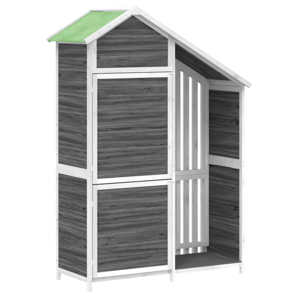 Vidaxl hangar de jardin 120x53.5x170 cm en pin massif gris