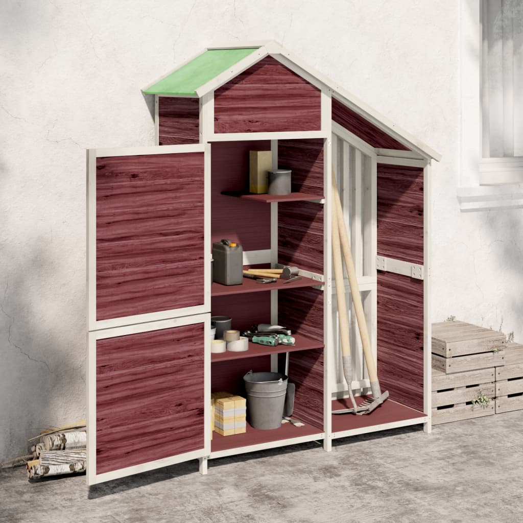 Vidaxl jardin hangar 120x53.5x170 cm mocha en pin massif -colore