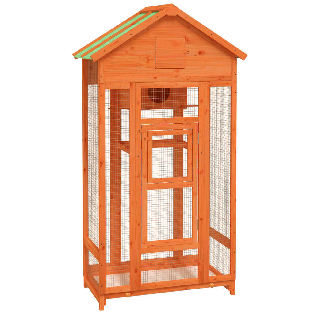 VIDAXL AVIÈNE 91.5X53X170 CM PIN SOLID BRORN