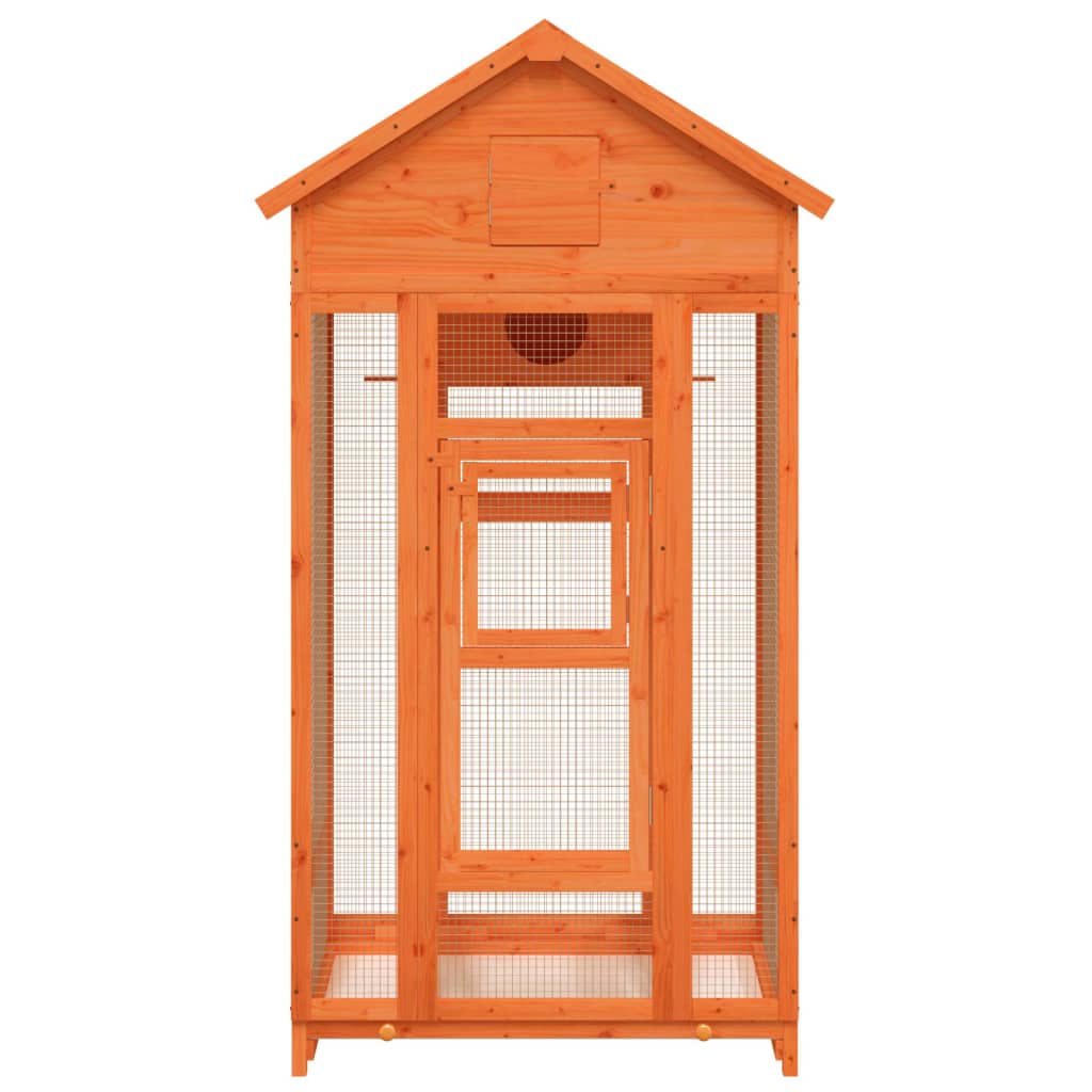 VIDAXL AVIÈNE 91.5X53X170 CM PIN SOLID BRORN