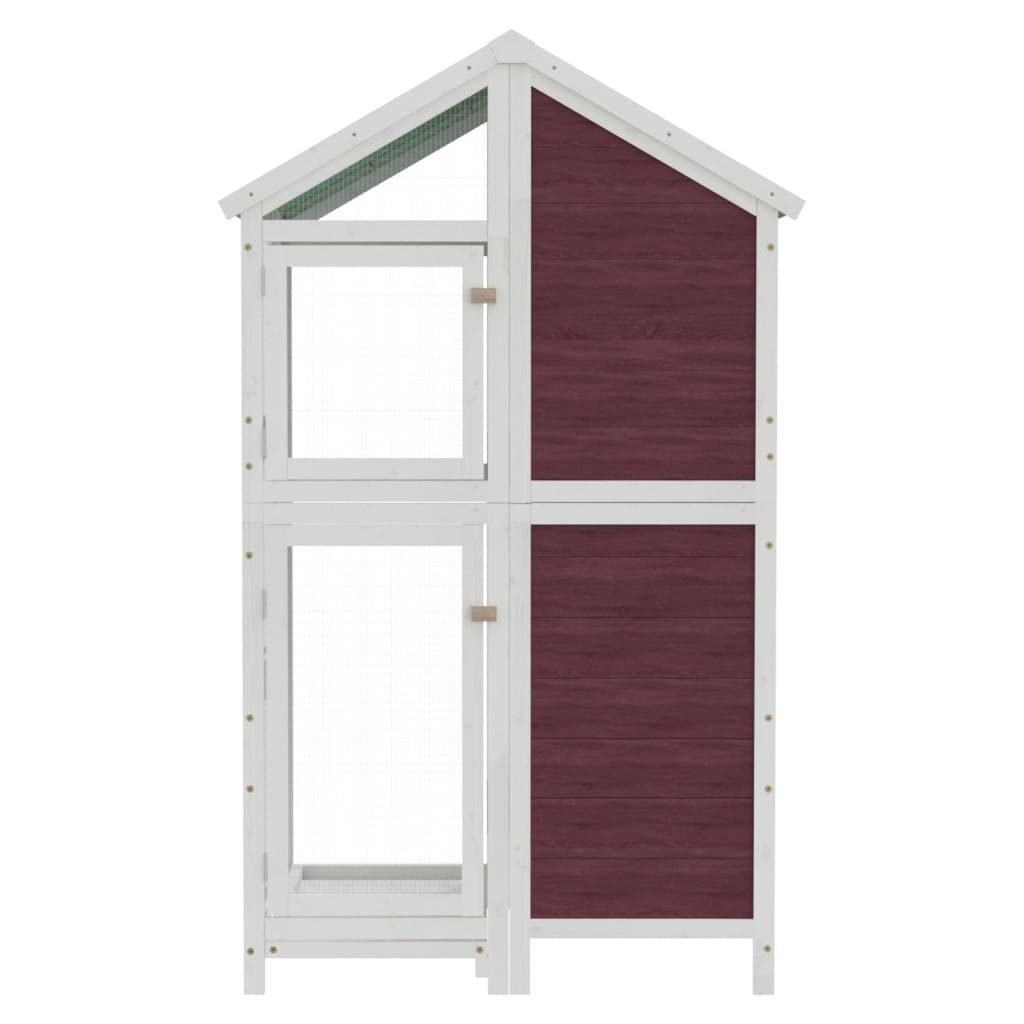 Vidaxl Aviary 97x81x152 cm Aguleuse en pin solide -colore
