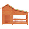 Vidaxl Dog Loft 143x60.5x109 cm Pine Solid Brown