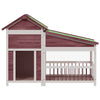 Vidaxl Dog Loft 143x60.5x109 cm Aguleuse en pin solide -Colore