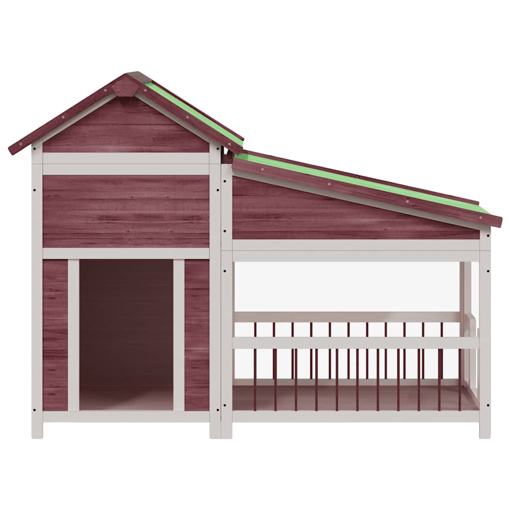 Vidaxl Dog Loft 143x60.5x109 cm Aguleuse en pin solide -Colore