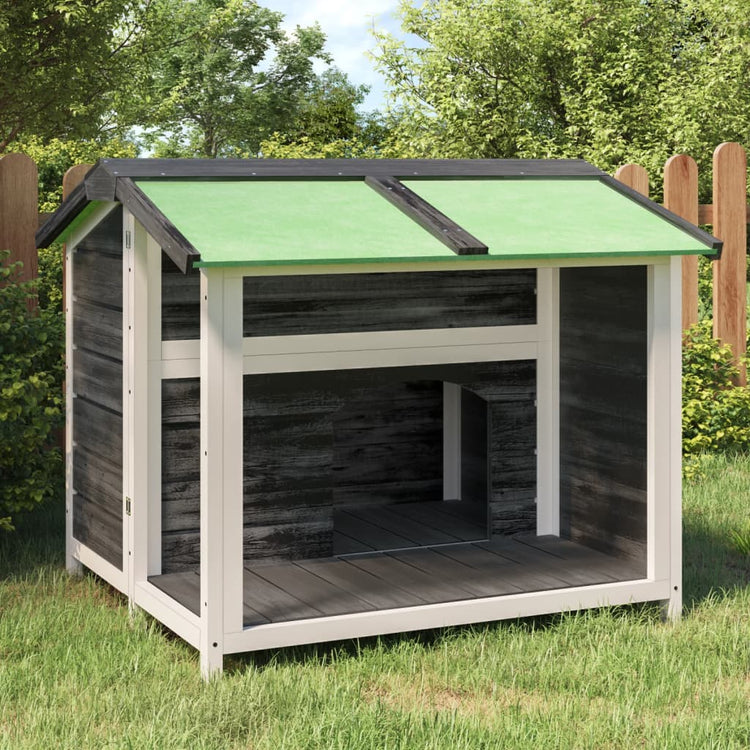 Vidaxl Dog Loft 96x87x80,5 cm Solid Pine Grey