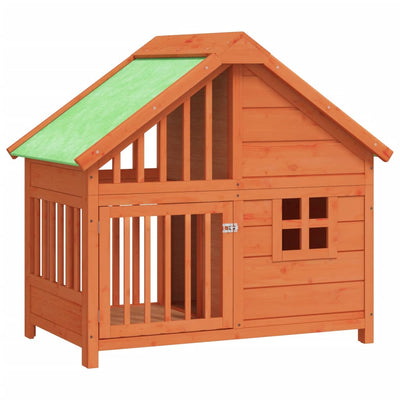 Vidaxl dog loft 96x60.5x87 cm en pin massif brun