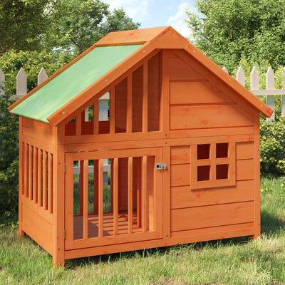 Vidaxl dog loft 96x60.5x87 cm en pin massif brun