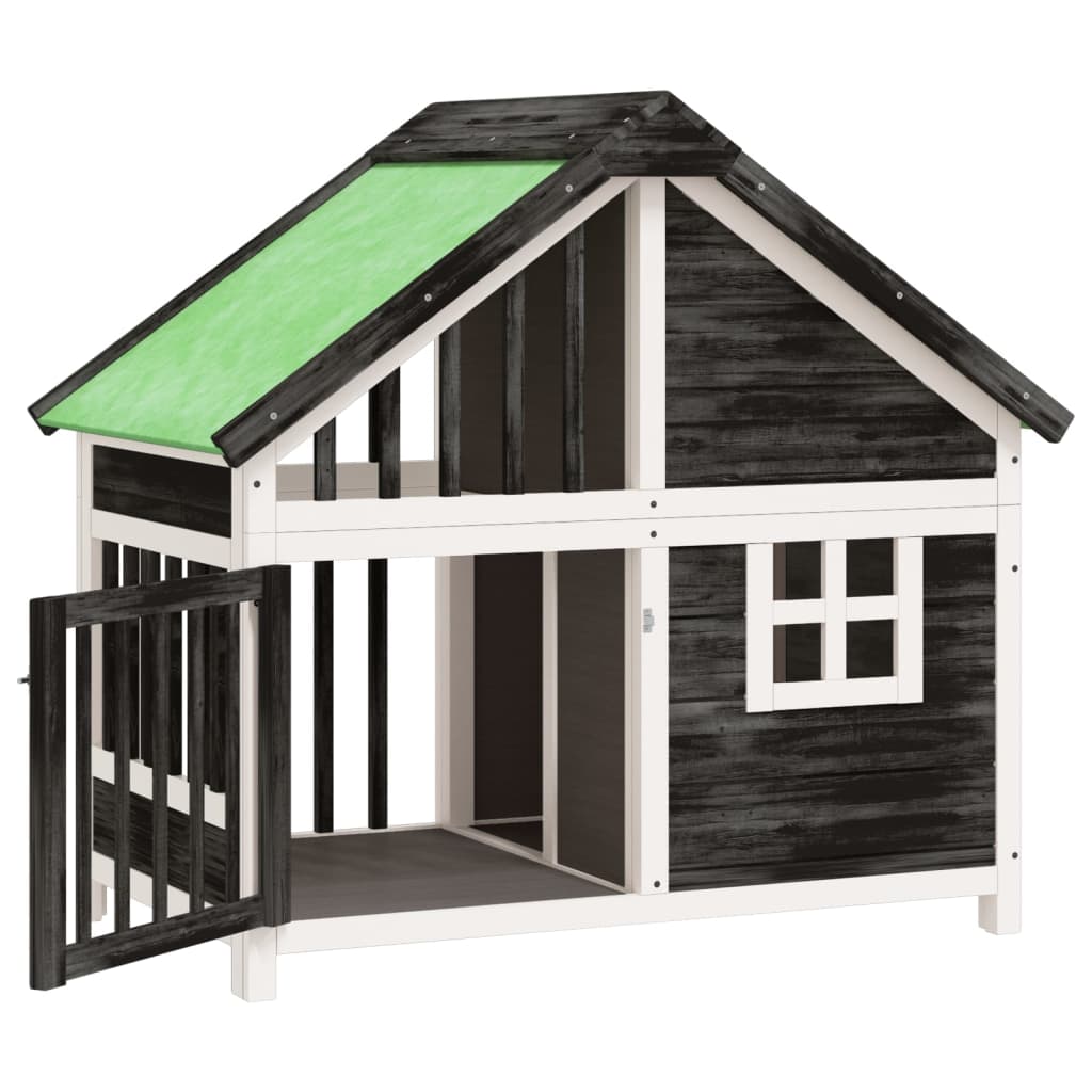 Vidaxl Dog Loft 96x60.5x87 cm Solid Pine Grey