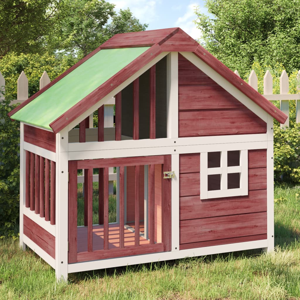 Vidaxl Dog Loft 96x60.5x87 cm en pin massif Solid-Color