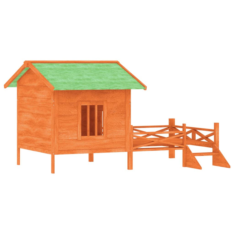 Vidaxl Dog Loft 159x120x88.5 cm Pine Solid Brown Brown