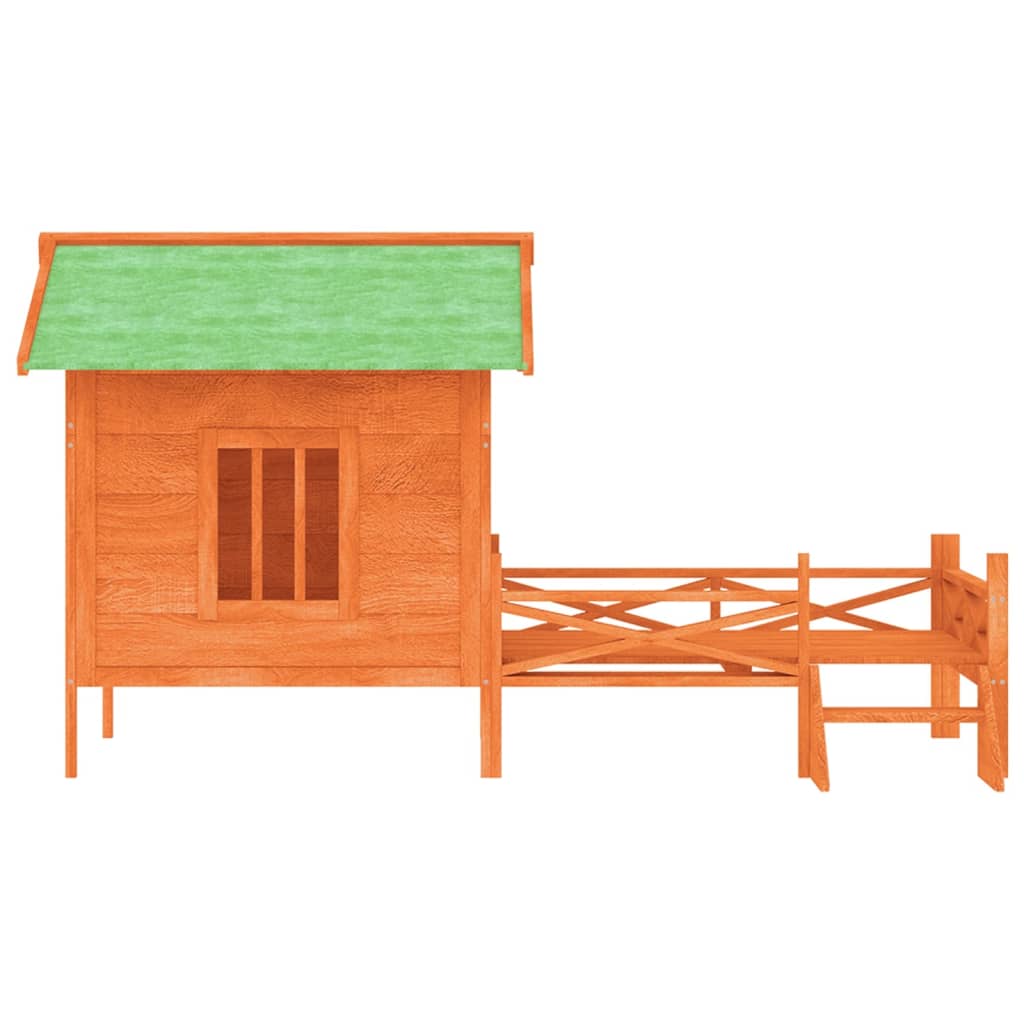 Vidaxl Dog Loft 159x120x88.5 cm Pine Solid Brown Brown