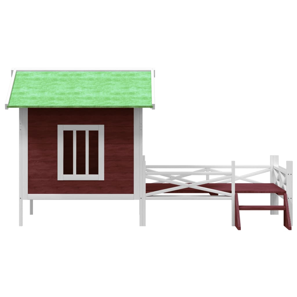 Vidaxl Dog Loft 159x120x88.5 cm Aguleuse en pin solide -Colore