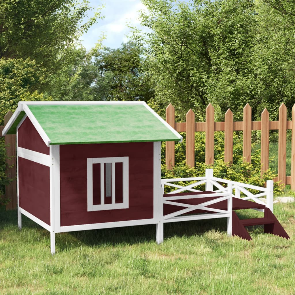 Vidaxl Dog Loft 159x120x88.5 cm Aguleuse en pin solide -Colore