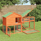 Vidaxl Rabbit Hutch 185.5x60.5x109.5 cm Pine solide brun