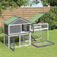 Vidaxl Rabbit Hutch 185.5x60.5x109.5 cm Gris gris de pin massif