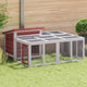 Vidaxl Rabbit Hutch 144x123x67,5 cm Pine solide mocha -colored