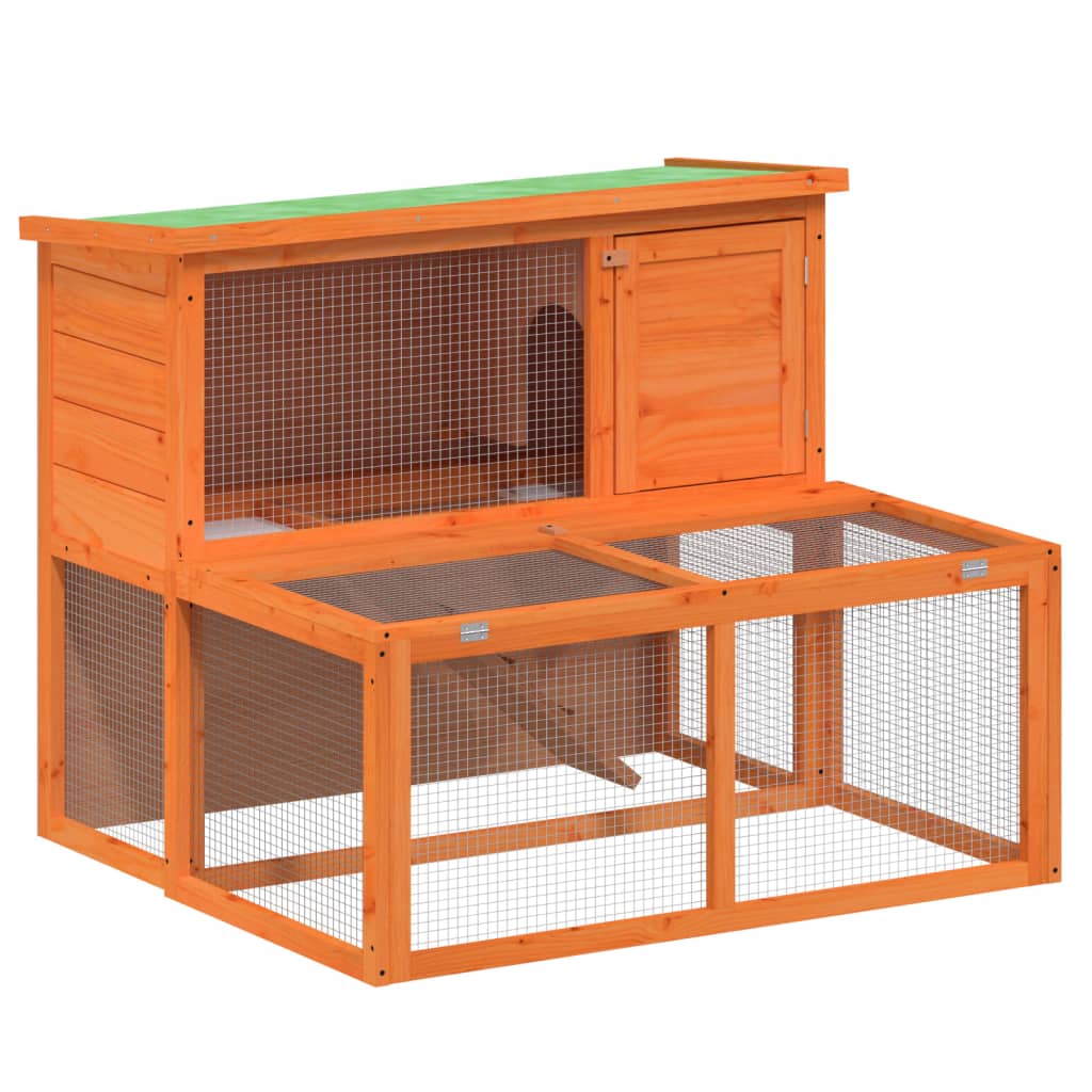 Vidaxl Rabbit Hutch 102x90x84.5 cm Pine solide brun