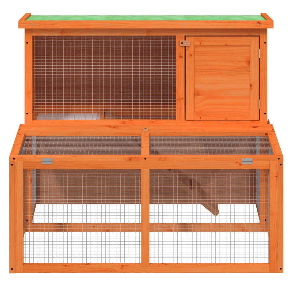 Vidaxl Rabbit Hutch 102x90x84.5 cm Pine solide brun