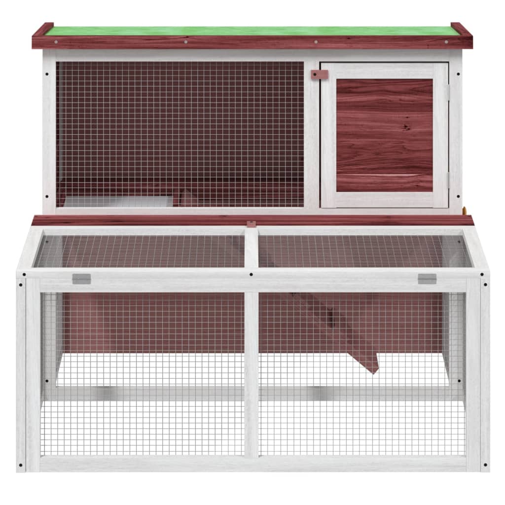 Vidaxl Rabbit Hutch 102x90x84.5 cm Aigger en pin solide -Colore
