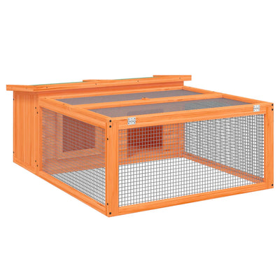 Vidaxl Rabbit Hutch 117.5x97x47.5 cm Pine solide brun