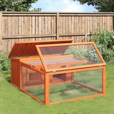 Vidaxl Rabbit Hutch 117.5x97x47.5 cm Pine solide brun
