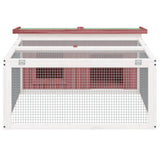 Clapier à lapin Vidaxxl 117,5x97x47,5 cm en bois de pin massif couleur moka - afbeelding 3