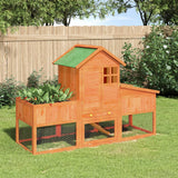 Vidaxl Rabbit Hutch 170x63x113 cm Pine solide brun - afbeelding 1