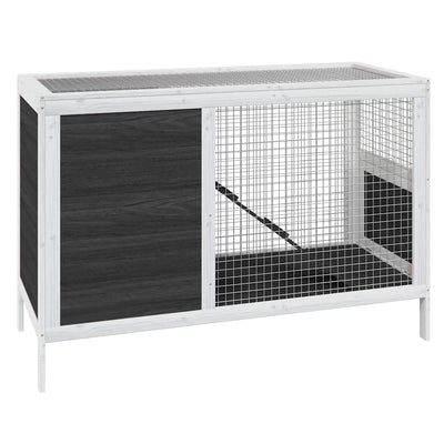 Vidaxl Rabbit Hutch 103x44x69.5 cm Gris de pin solide