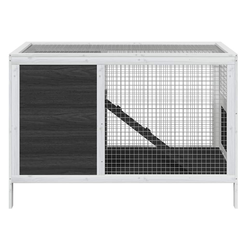 Vidaxl Rabbit Hutch 103x44x69.5 cm Gris de pin solide