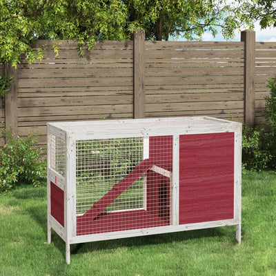 Vidaxl Rabbit Hutch 103x44x69.5 cm mocha en pin solide -colore
