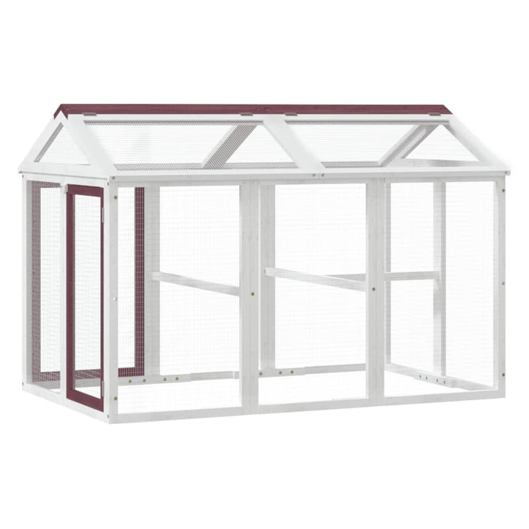 Anneaux d'animaux vidaxl 141x94x104 cm en pin massif solide -colored