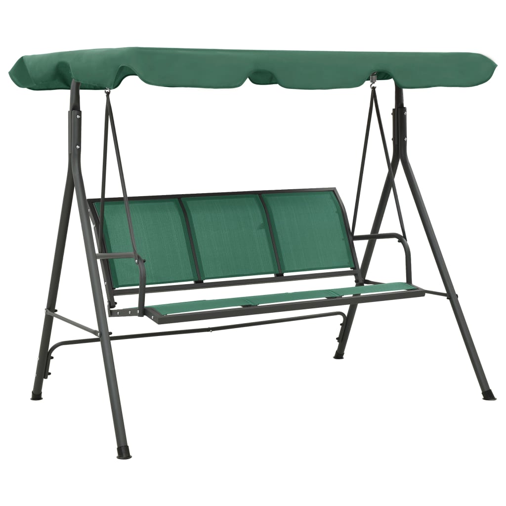Vidaxl Swing Banc 170 cm Textileen et Green en acier