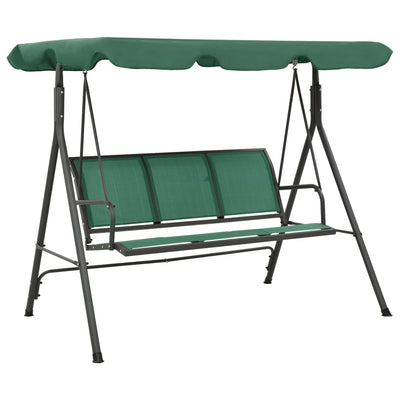 Vidaxl Swing Banc 170 cm Textileen et Green en acier