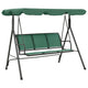 Vidaxl Swing Banc 170 cm Textileen et Green en acier