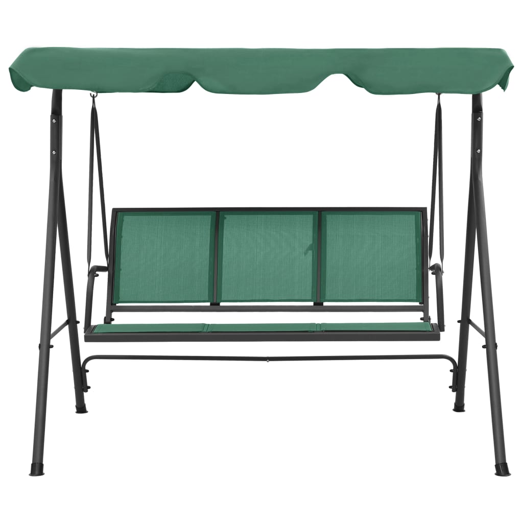Vidaxl Swing Banc 170 cm Textileen et Green en acier