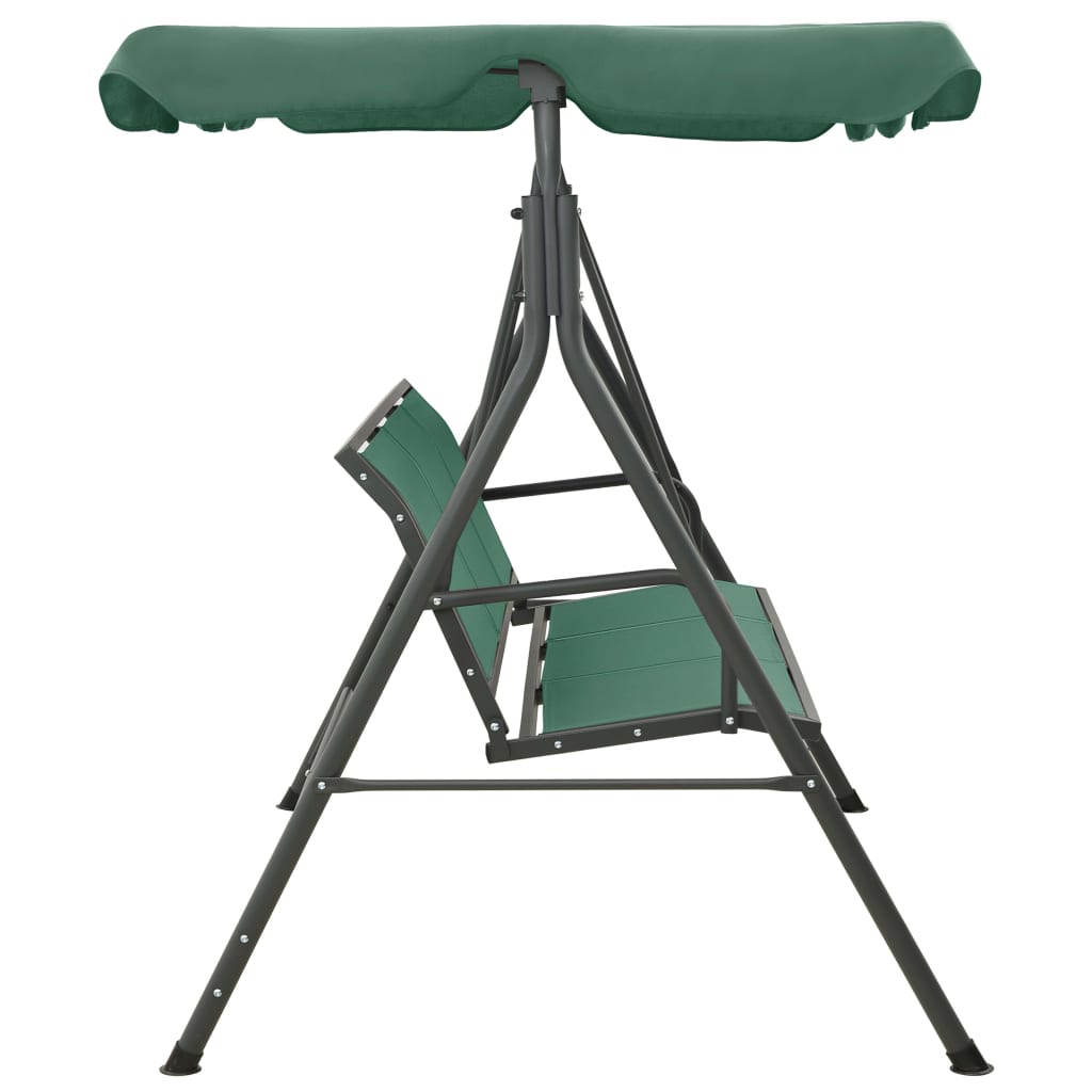 Vidaxl Swing Banc 170 cm Textileen et Green en acier